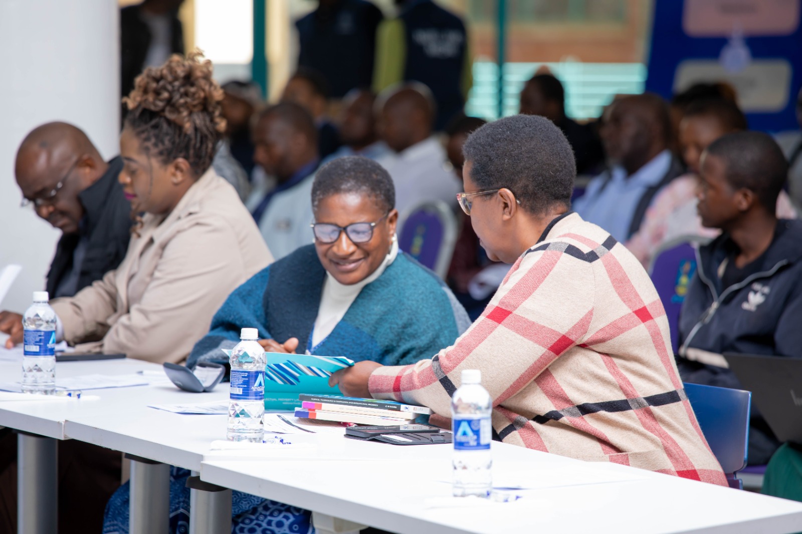Prof. Lindiwe Majele Sibanda (NUST Chair of Council) and Prof. Lwazi Sibanda (Executive Dean of the Faculty of Science and Technology Education)